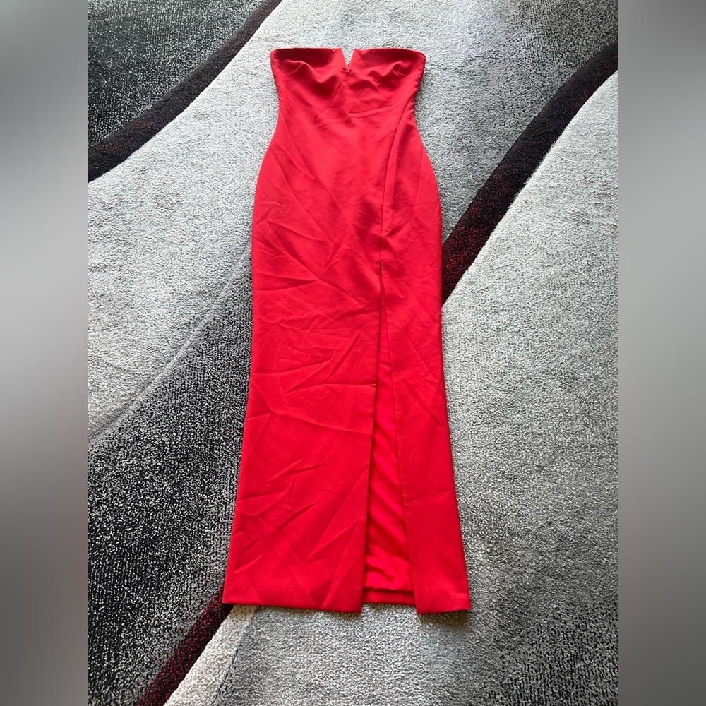 Likely Windsor Ruby Red Strapless Fitted Gown - image 3
